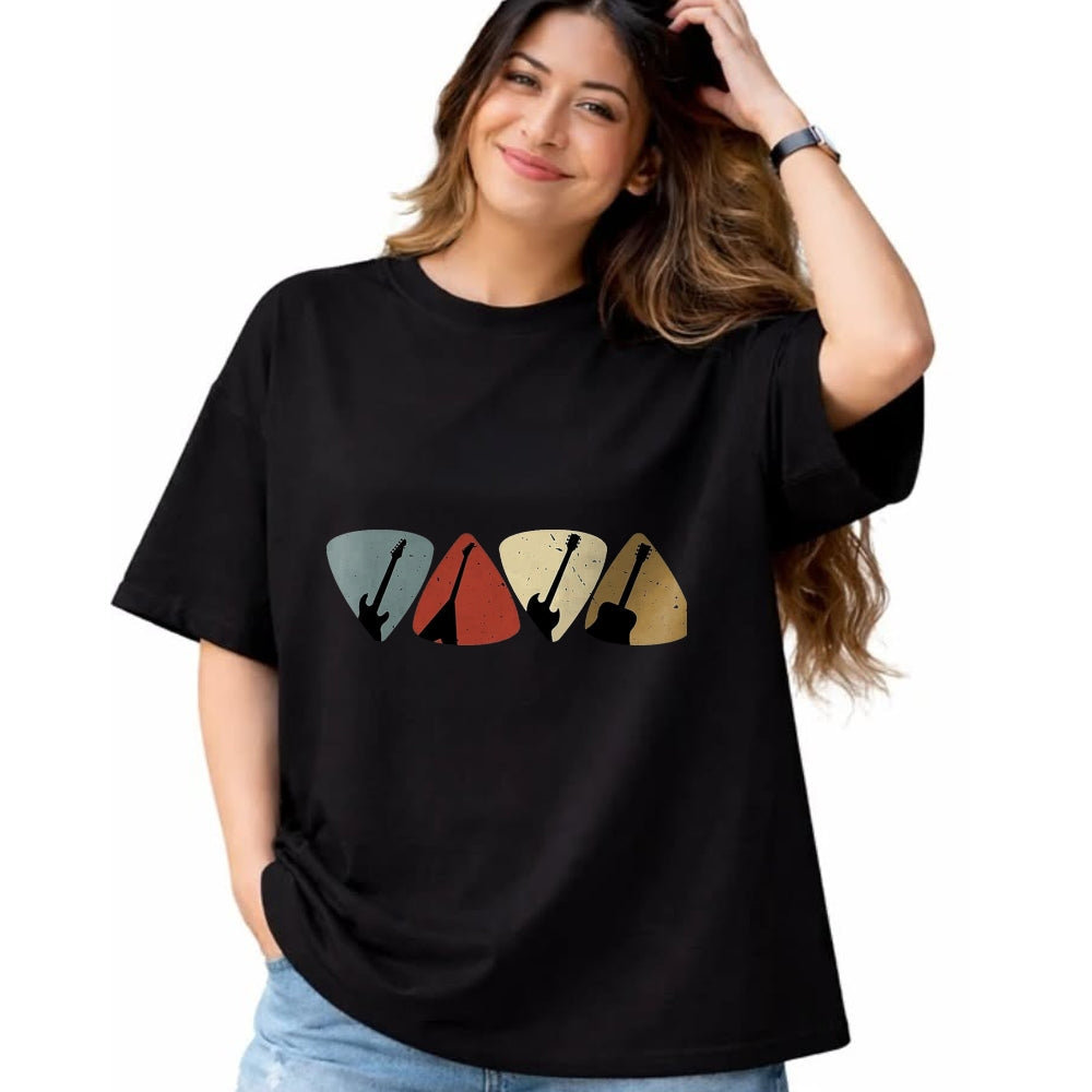 Guitar Lover Shirt, Funny Guitar UnisexT-Shirt/Hoodie/Sweatshirt HLT00 - Retro Vintage Guitar Pick Player Guitarist Bassist Musician T-Shirt, Men, Black, 3X-Large