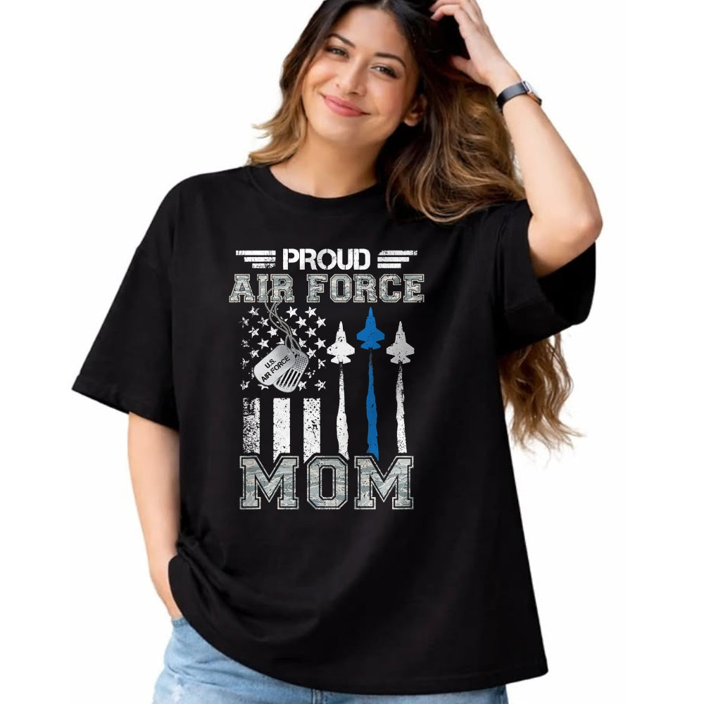 Gift for Mom Shirt, Funny Mom Unisex T-Shirt/Hoodie/Sweatshirt HLT00 - Proud Air Force Mom US Air Force Graduation Mom Gifts T-Shirt