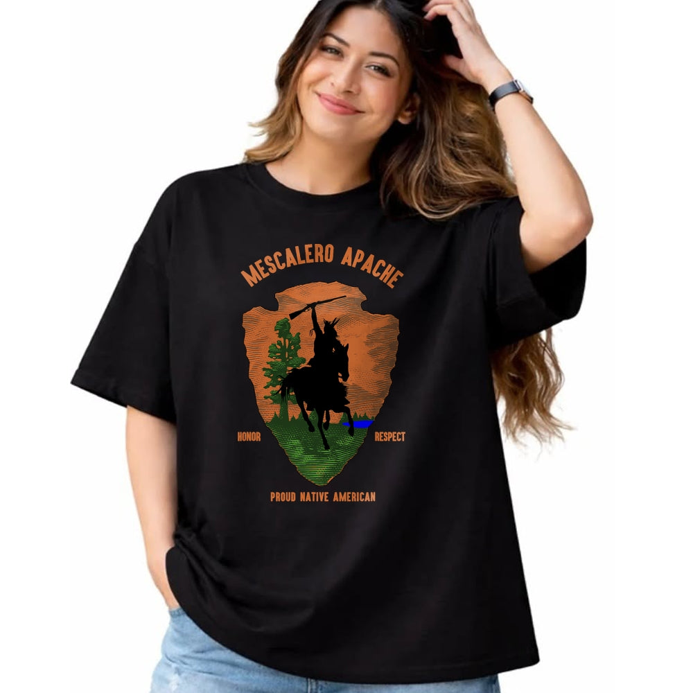 Native American T-Shirts, Vintage Native American Unisex T-Shirt/Hoodie/Sweatshirt HLT00 - MESCALERO APACHE Tribe Native American Indian Retro Arrow