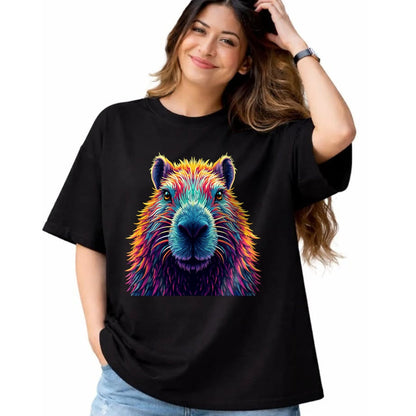 Cute Capybara Shirt, Funny Capybara Unisex T-Shirt/Hoodie/Sweatshirt HLT00 - Funny Colorful Capybara Long Sleeve T-Shirt