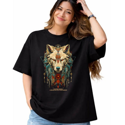 Native American T-Shirts, Vintage Native American Unisex T-Shirt/Hoodie/Sweatshirt HLT00 - Wolf Spirit Animal Sacred Shaman Native American Clan (1)