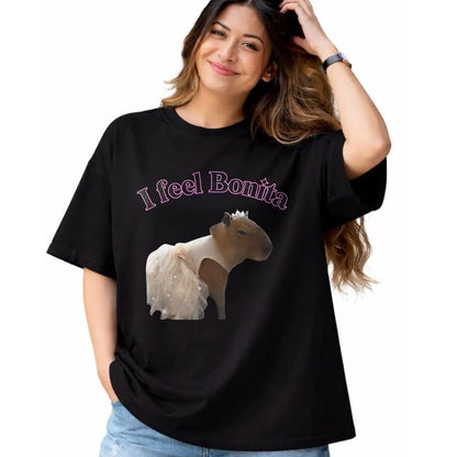 Cute Capybara Shirt, Funny Capybara Unisex T-Shirt/Hoodie/Sweatshirt HLT00 - I feel Bonita Capybara FUNNY T-Shirt