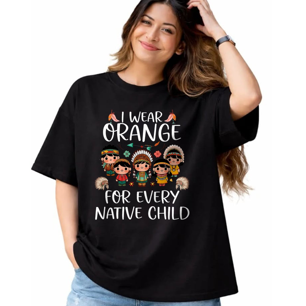 Native American T-Shirts, Vintage Native American Unisex T-Shirt/Hoodie/Sweatshirt HLT00 - Wear orange for every American native Indian children