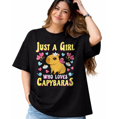 Cute Capybara Shirt, Funny Capybara Unisex T-Shirt/Hoodie/Sweatshirt HLT00 - Capybaras Cute Capybara Animal Lovers Gift Capybara Girl Long Sleeve T-Shirt
