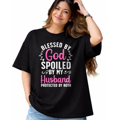 Best Wife Shirt, Wife and Husband Unisex T-Shirt/Hoodie/Sweatshirt HLT00 - Gift for wife T shirt, spoiled wife   Funny Spoiled Wife Art For Women Girls Husband Spoiled Wife Pr (5)