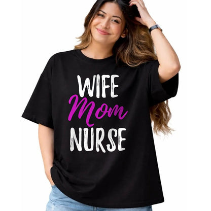 Funny Nurse Shirt, Nurse Unisex T-Shirt/Hoodie/Sweatshirt HLT00 - Wife Mom Nurse T-Shirt Funny Nurse Mom Gift Shirt T-Shirt