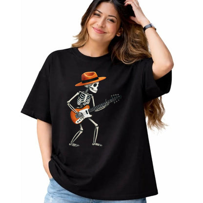 Guitar Lover Shirt, Funny Guitar UnisexT-Shirt/Hoodie/Sweatshirt HLT00 - Skeleton Playing Electric Guitar Rock Halloween Boys Men Tee T-Shirt