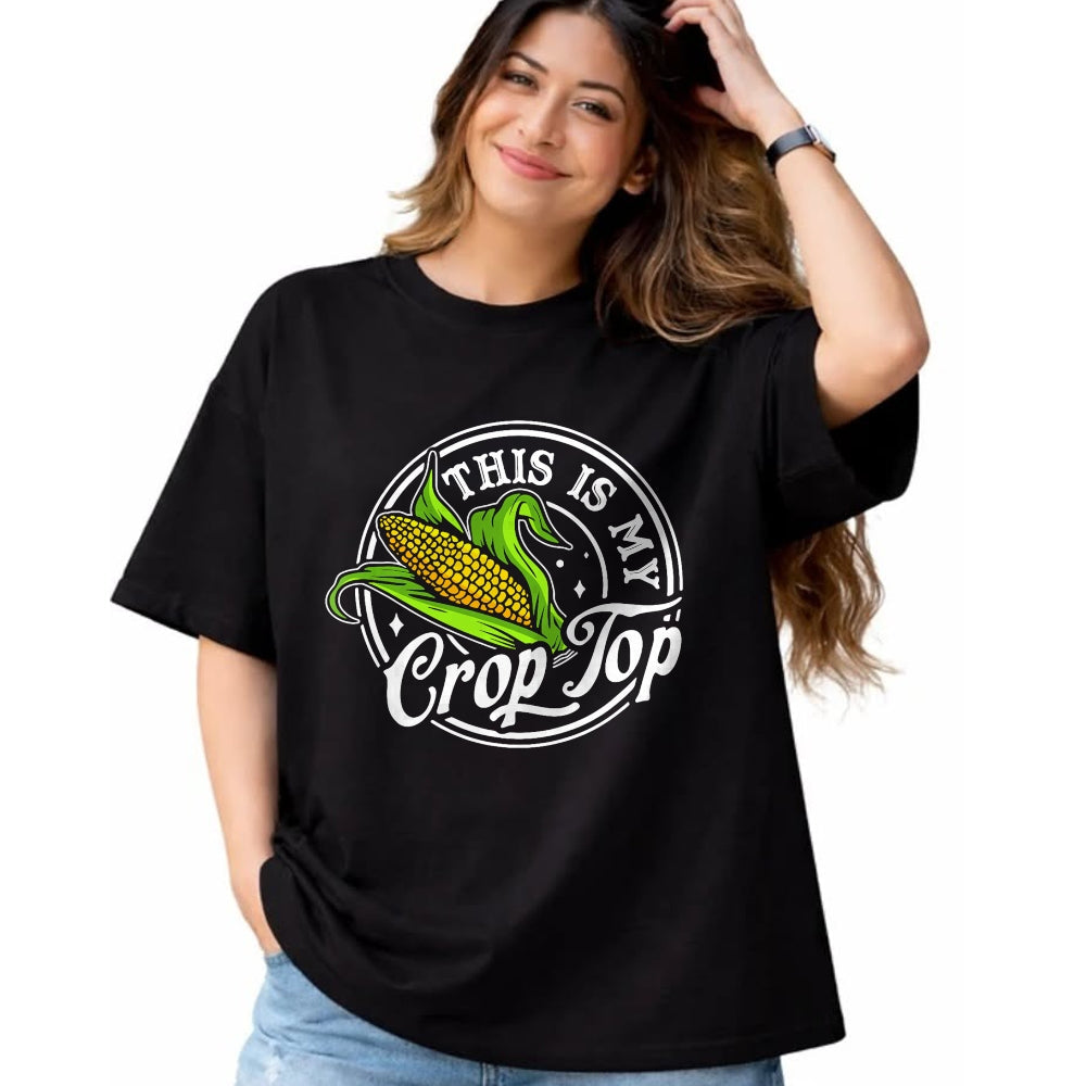 Best Farmer Life Shirt, Funny Farmer UnisexT-Shirt/Hoodie/Sweatshirt HLT00 - Womens This is My Crop Top Funny Farmer Farming Corn T-Shirt