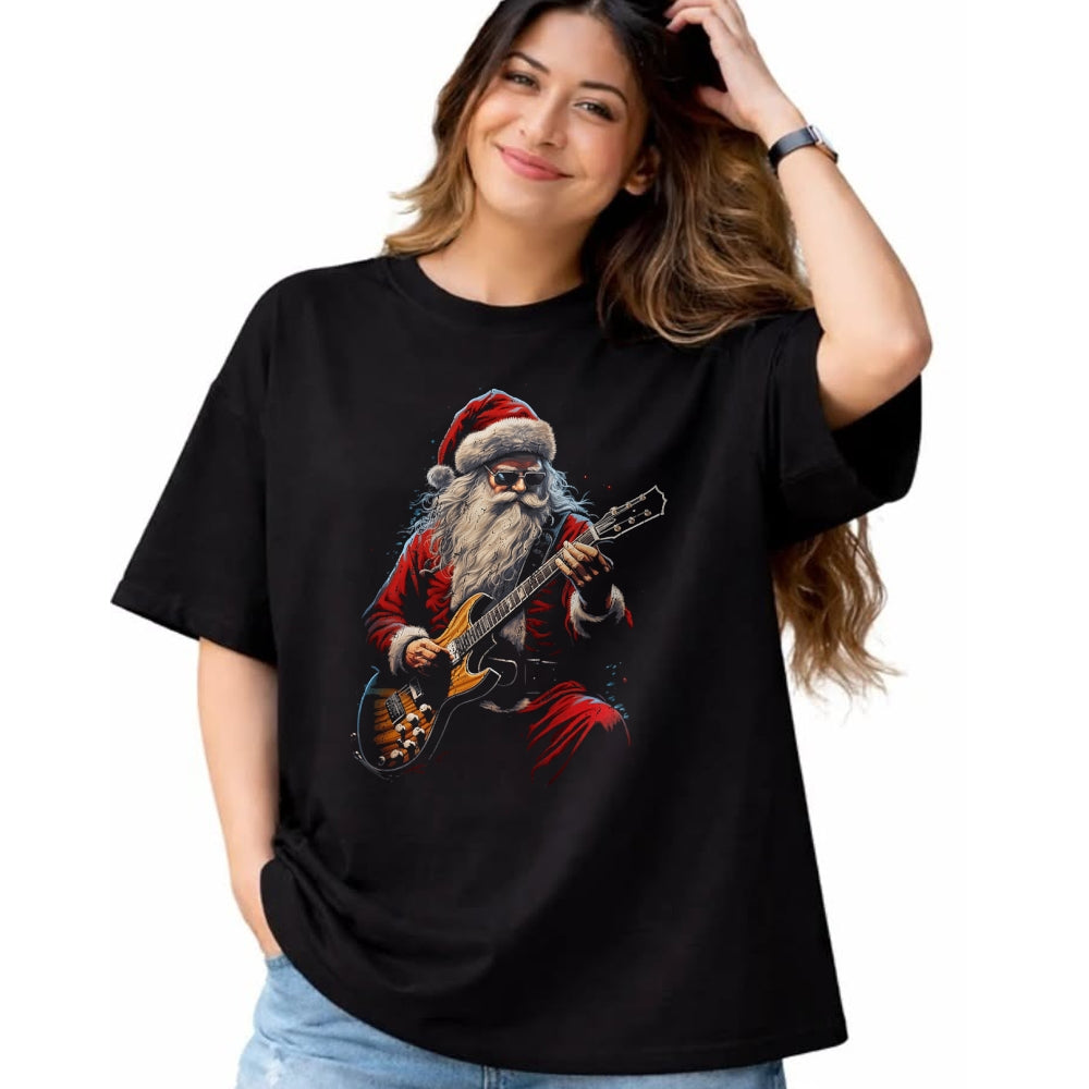 Guitar Lover Shirt, Funny Guitar UnisexT-Shirt/Hoodie/Sweatshirt HLT00 - Rock Guitar Santa Claus Playing Guitar - Funny Christmas T-Shirt