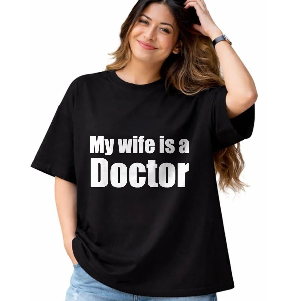 Best Doctor Shirt, Funny Doctor UnisexT-Shirt/Hoodie/Sweatshirt HLT00 - Funny My Wife is a Doctor Shirt for Husband T-Shirt, Men, Black, 3X-Large
