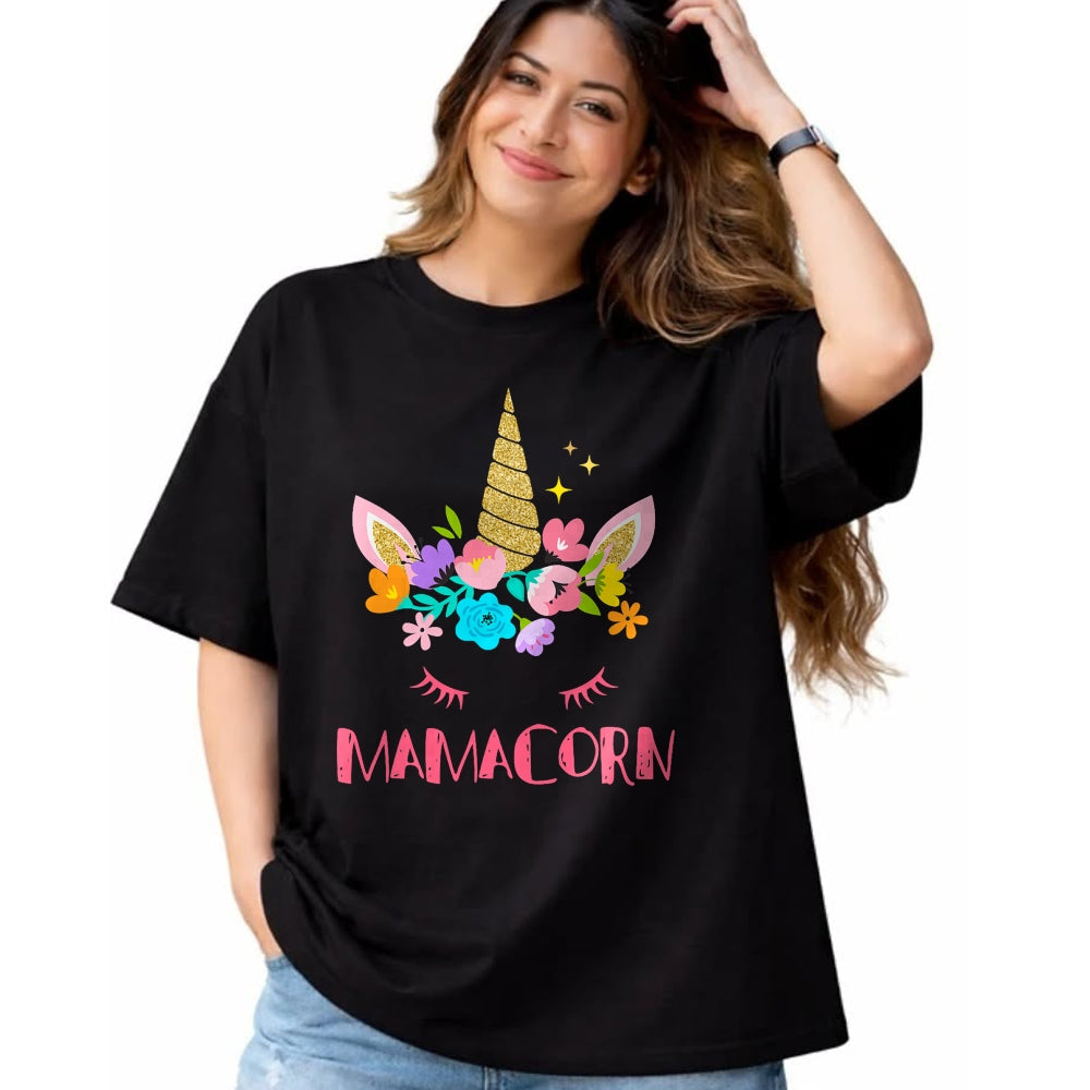 Gift for Mom Shirt, Funny Mom Unisex T-Shirt/Hoodie/Sweatshirt HLT00 - Funny Mamacorn Unicorn Costume Mom Mother_s Day T-Shirt