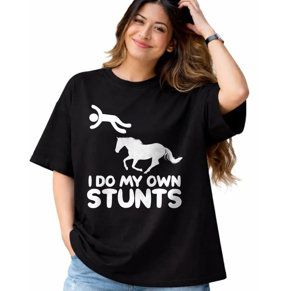 Best Horse Lover Shirt , Funny Horse UnisexT-Shirt/Hoodie/Sweatshirt HLT00 - I Do My Own Stunts Horse Rider Equestrian Horseback Riding T-Shirt