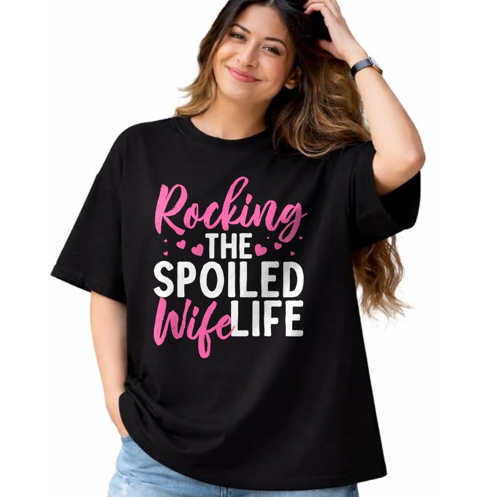 Best Wife Shirt, Wife and Husband Unisex T-Shirt/Hoodie/Sweatshirt HLT00 - Gift for wife T shirt, spoiled wife   Funny Spoiled Wife Art For Women Husband Spoiled Wife Life Pul