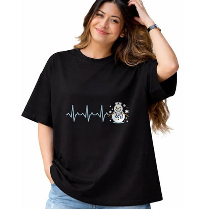Funny Nurse Shirt, Nurse Unisex T-Shirt/Hoodie/Sweatshirt HLT00 - Heartbeat Nurse Snowman Nurse Christmas T-Shirt