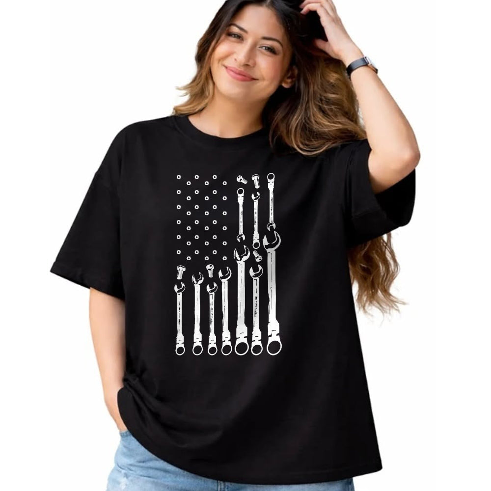 Best Mechanic Life Shirt, Funny Mechanic UnisexT-Shirt/Hoodie/Sweatshirt HLT00 - Mechanic Flag American Patriotic Flag Car Mechanic USA Flag T-Shirt