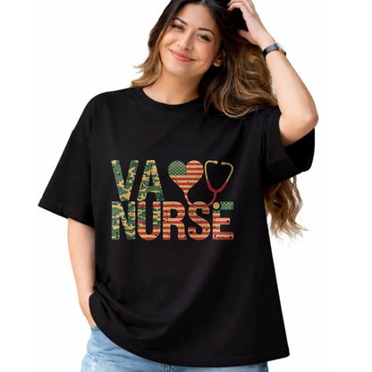 Proud Veteran Shirt, Funny Veteran UnisexT-Shirt/Hoodie/Sweatshirt HLT00 - VA Nurse Stethoscope Heart American Flag Camouflage Retro T-Shirt
