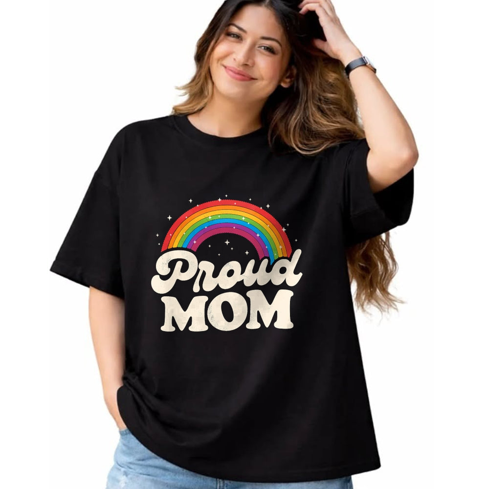 Gift for Mom Shirt, Funny Mom Unisex T-Shirt/Hoodie/Sweatshirt HLT00 - LGBTQ Proud Mom Gay Pride LGBT Ally Rainbow Mothers Day T-Shirt
