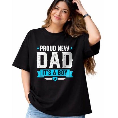 Gift for Dad Shirt, Funny Dad Unisex T-Shirt/Hoodie/Sweatshirt HLT00 – Proud New Dad Its A Boy Cute Father_s Day Baby Announcement T-Shirt