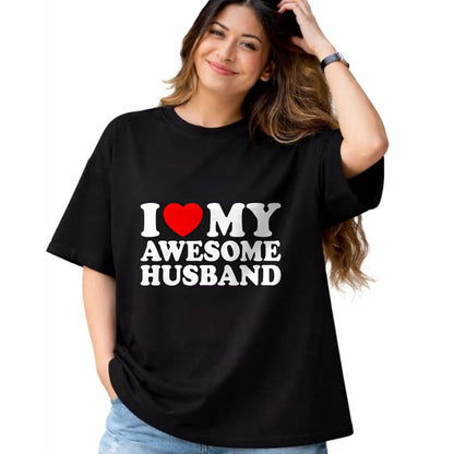 Best Wife Shirt, Wife and Husband Unisex T-Shirt/Hoodie/Sweatshirt HLT00 - I Love My Awesome Husband T-Shirt (1)
