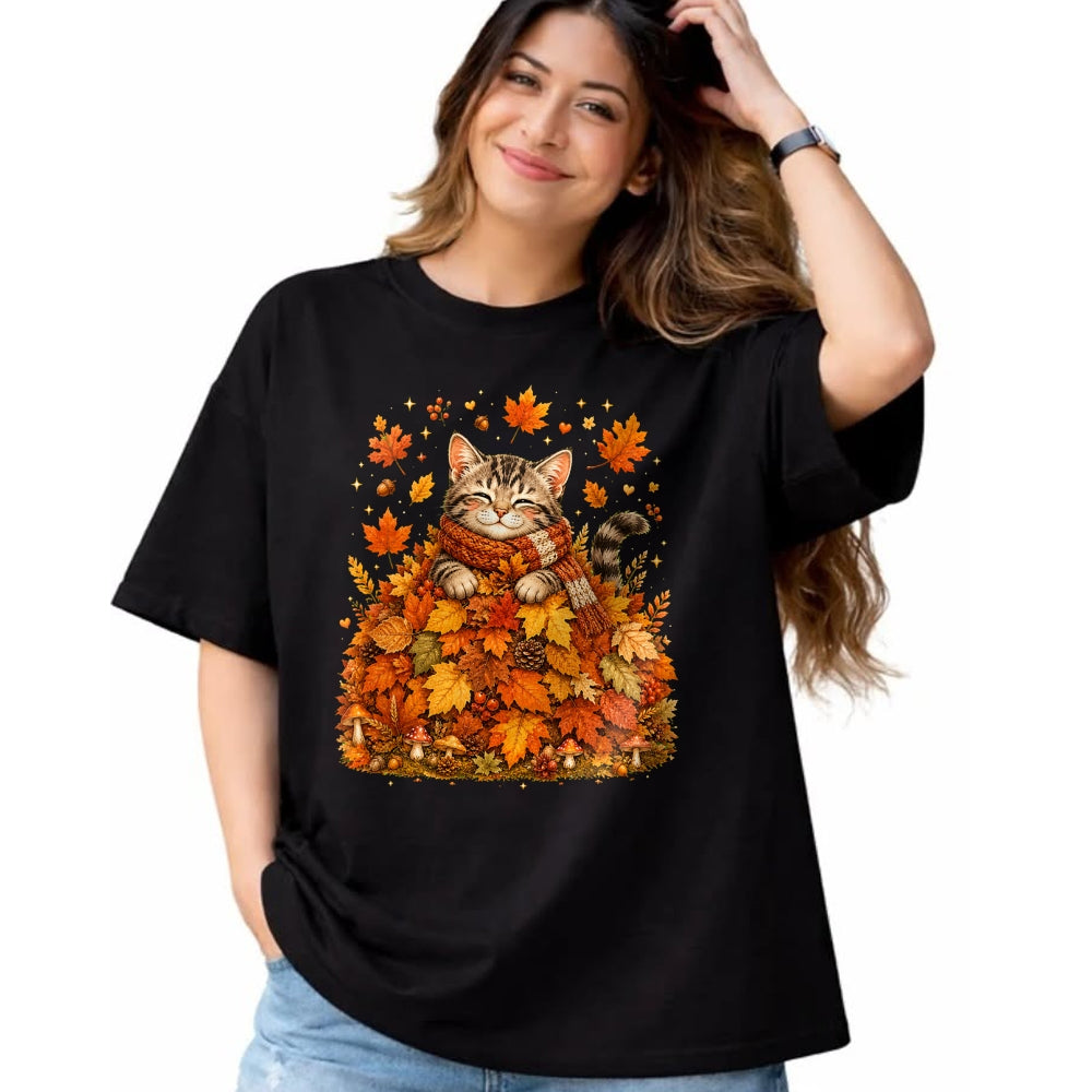 Best Thanksgiving Family Shirt , Funny Thanksgiving UnisexT-Shirt/Hoodie/Sweatshirt HLT00 - Pumpkin Season Autumn Kitten Lover Cute Fall Cat T-Shirt