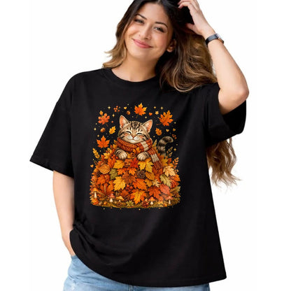 Best Thanksgiving Family Shirt , Funny Thanksgiving UnisexT-Shirt/Hoodie/Sweatshirt HLT00 - Pumpkin Season Autumn Kitten Lover Cute Fall Cat T-Shirt