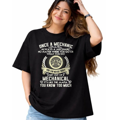 Best Mechanic Life Shirt, Funny Mechanic UnisexT-Shirt/Hoodie/Sweatshirt HLT00 - Once A Mechanic Always A Mechanic T-Shirt