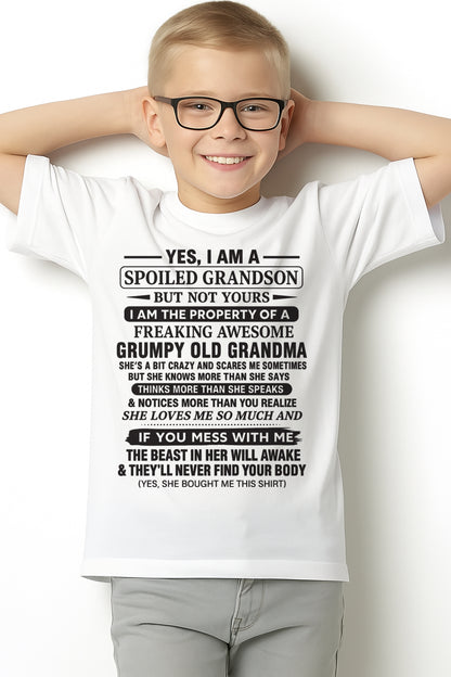 Yes I’m A Stubborn Grandson T-Shirt – Birthday Gift From Grandma / Woman - ccdi00 (SKU10-171-00)