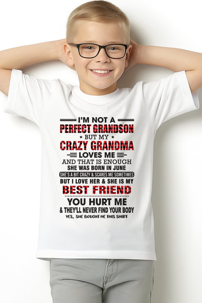 I’m Not A Perfect Grandson T-Shirt – Birthday Gift From June Grandma / Woman - ccdi06 (SKU10-167-06)