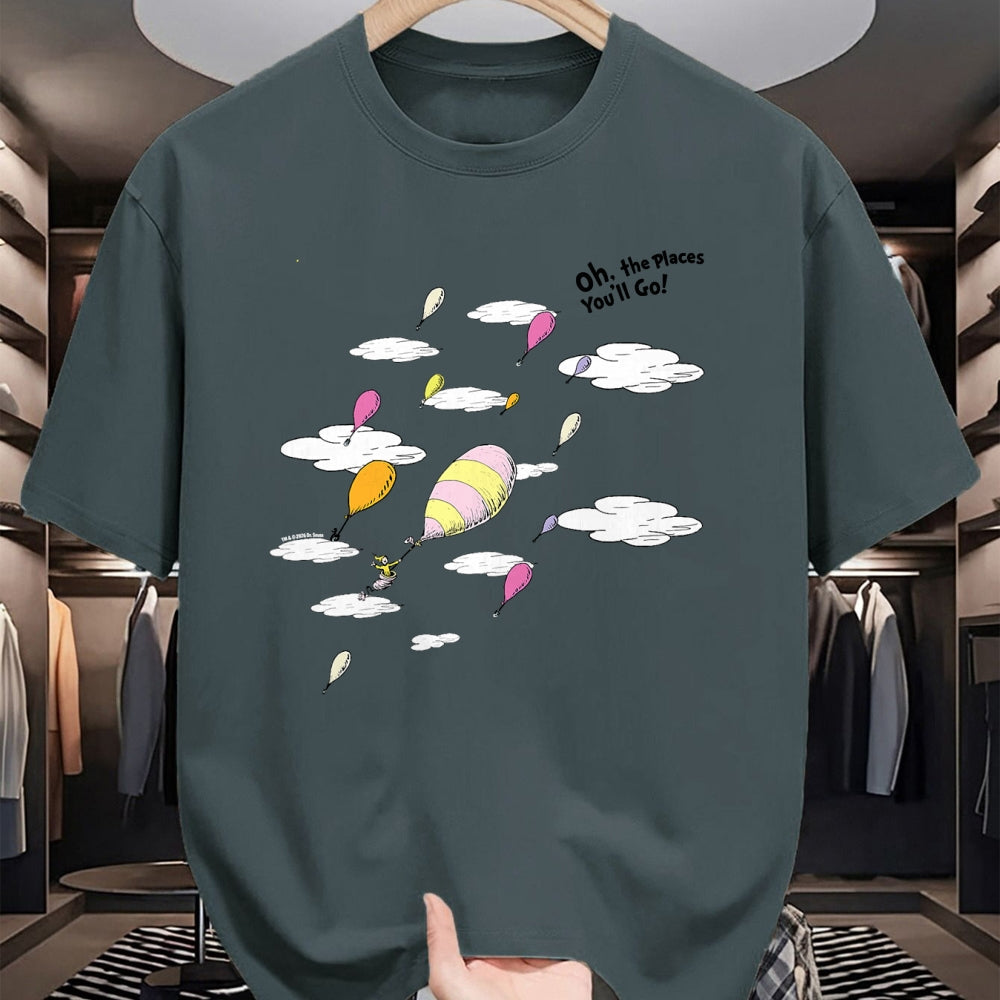 Best Doctor Shirt, Funny Doctor UnisexT-Shirt/Hoodie/Sweatshirt HLT00 - Dr. Seuss Oh the Places You_ll Go, Hot Air Balloons T-Shirt
