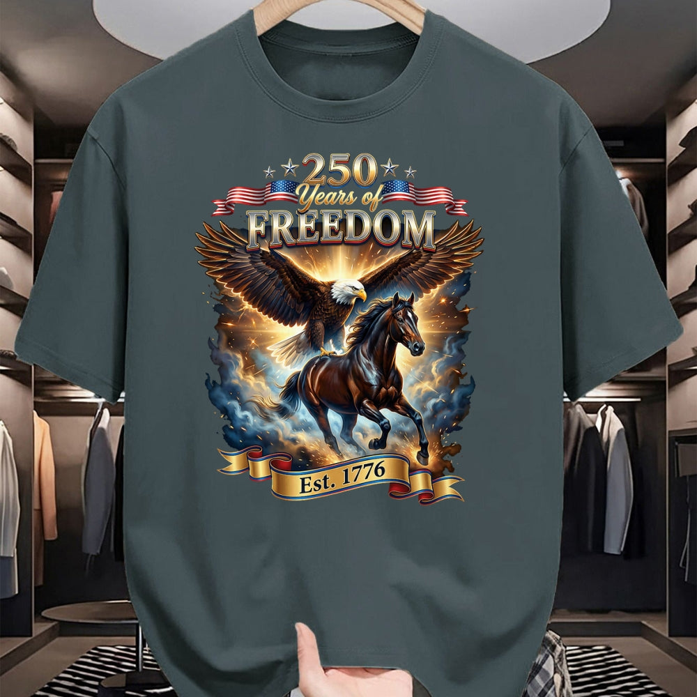 Best Horse Lover Shirt , Funny Horse UnisexT-Shirt/Hoodie/Sweatshirt HLT00 - Patriotic Eagle Horse 250th of Freedom USA 1776 Anniversary T-Shirt