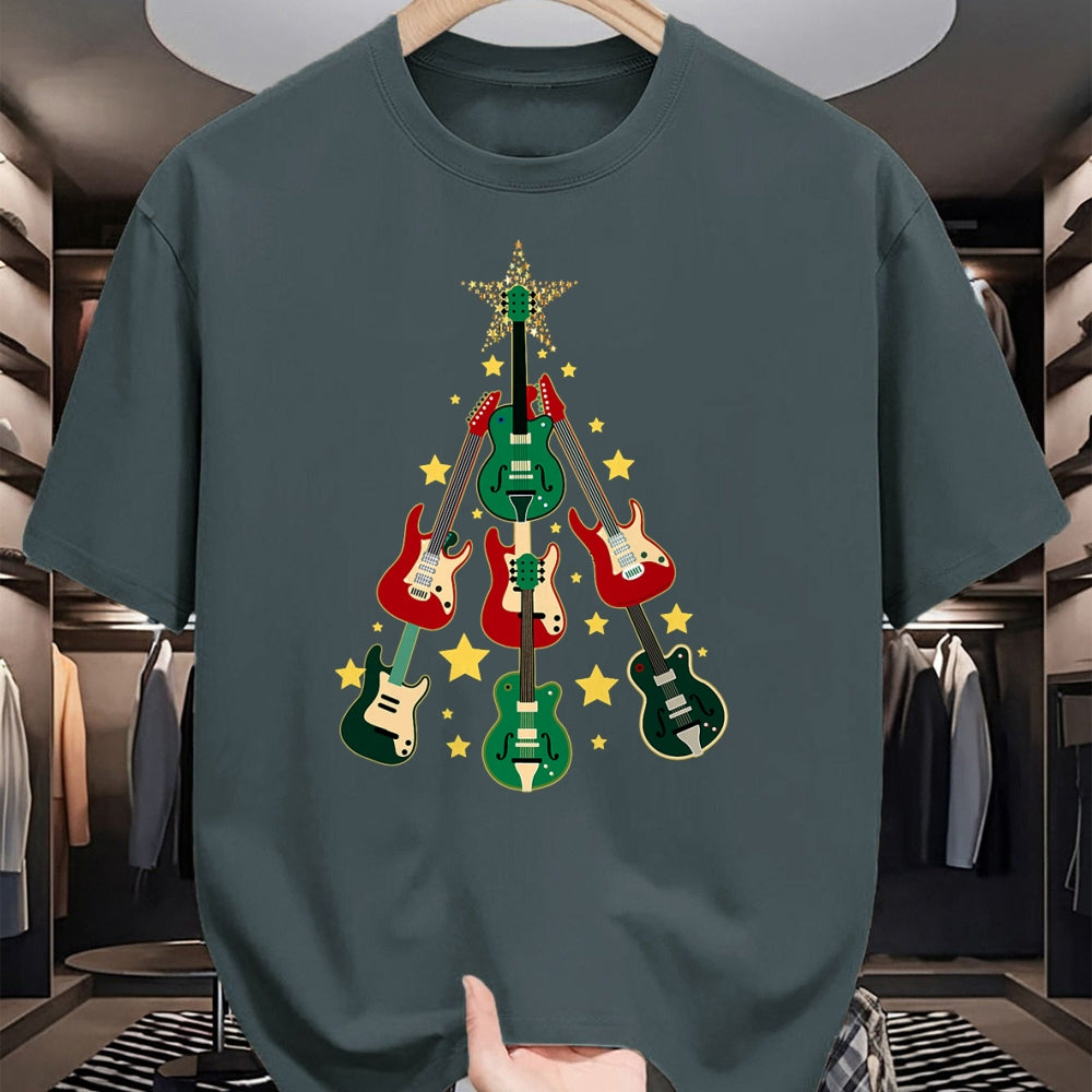 Guitar Lover Shirt, Funny Guitar UnisexT-Shirt/Hoodie/Sweatshirt HLT00 - Cool Guitar Christmas Tree Guitar Lovers Christmas Tree T-Shirt