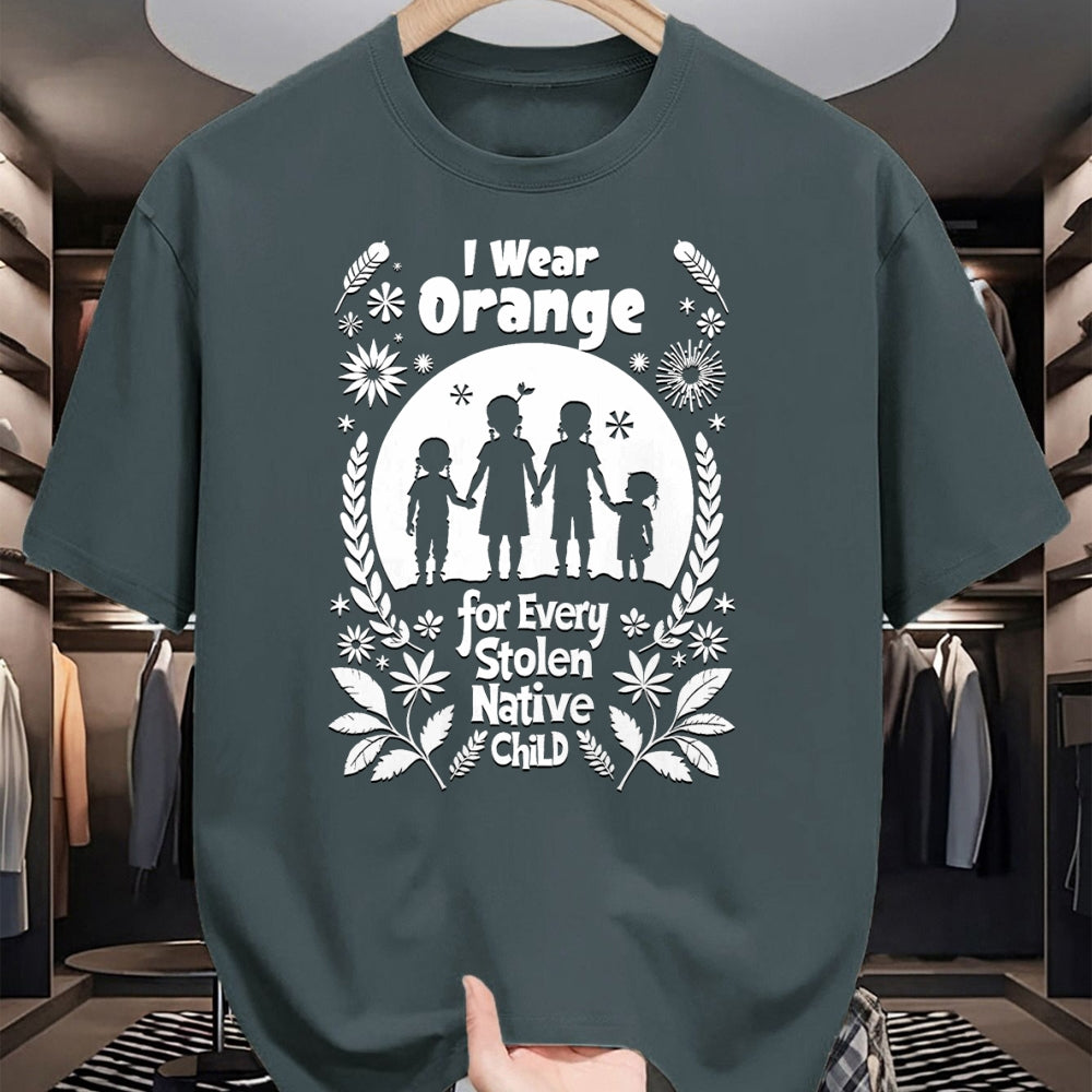 Native American T-Shirts, Vintage Native American Unisex T-Shirt/Hoodie/Sweatshirt HLT00 - I Wear Orange For Every American Native Child Indian Pride (1)