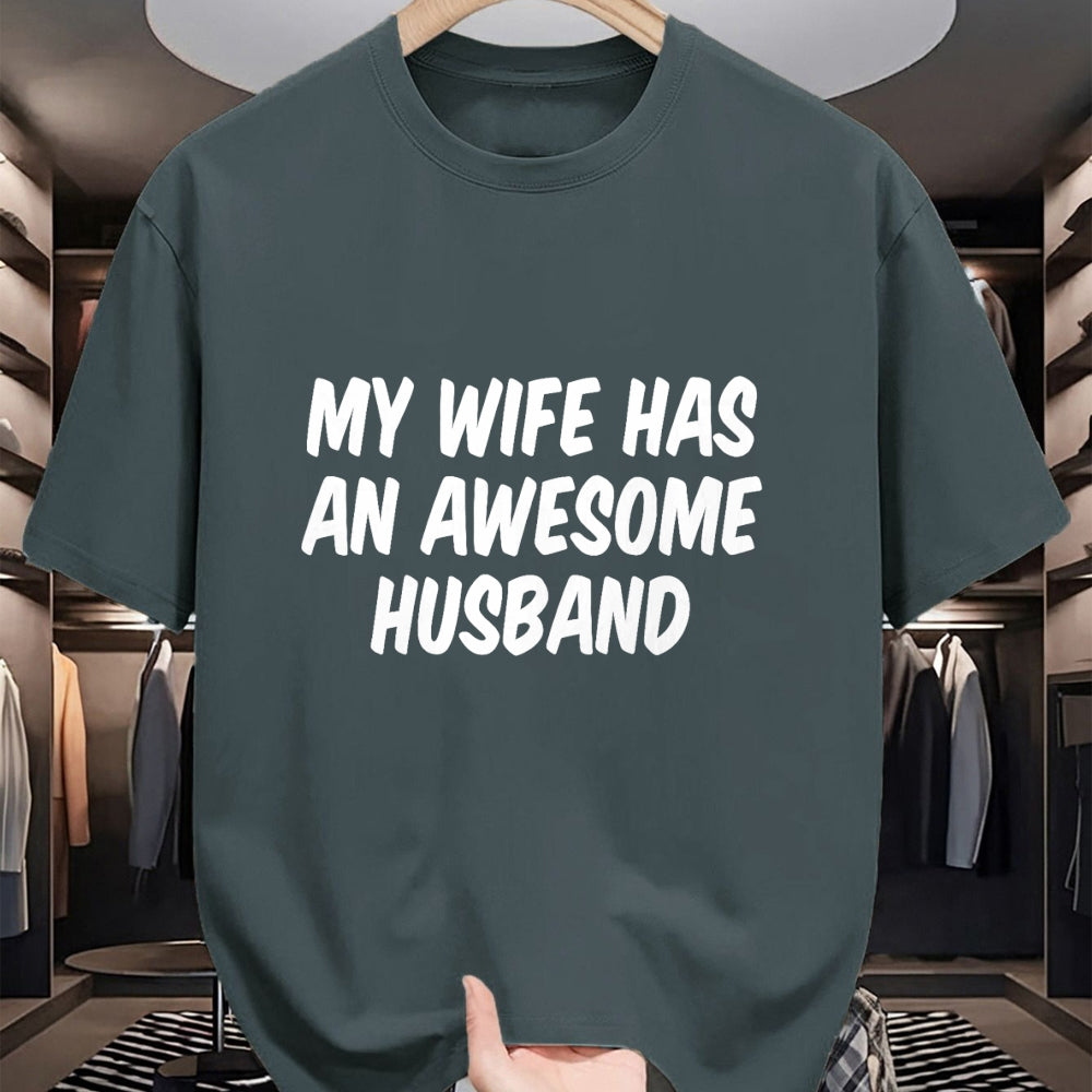 Best Wife Shirt, Wife and Husband Unisex T-Shirt/Hoodie/Sweatshirt HLT00 - My Wife Has An Awesome Husband T-Shirt (2)