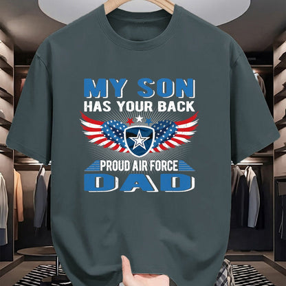 Gift for Dad Shirt, Funny Dad Unisex T-Shirt/Hoodie/Sweatshirt HLT00 – My Son Has Your Back Proud Air Force Dad Military Father T-Shirt