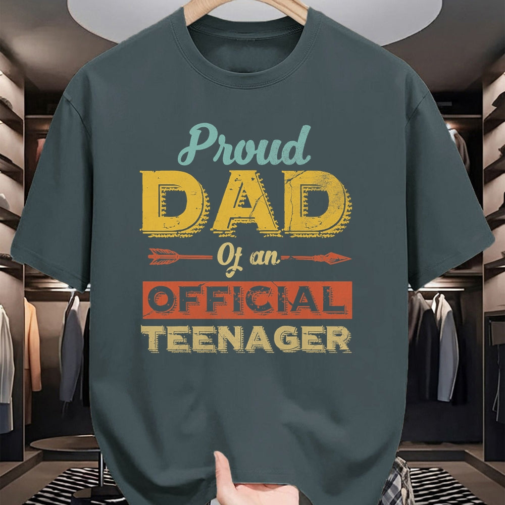 Gift for Dad Shirt, Funny Dad Unisex T-Shirt/Hoodie/Sweatshirt HLT00 – Proud Dad of an Official Teenager 13th Birthday Son Daughter T-Shirt