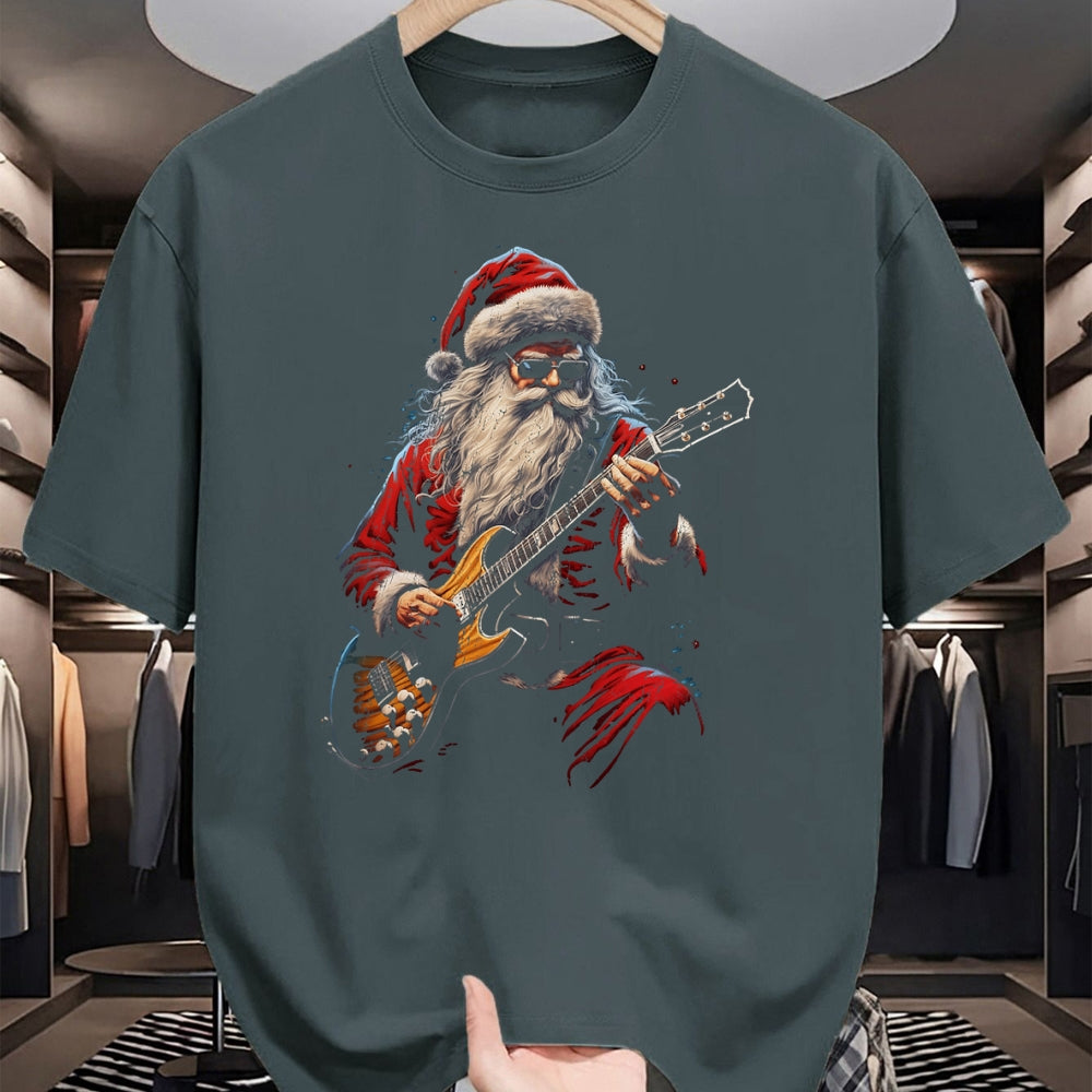 Guitar Lover Shirt, Funny Guitar UnisexT-Shirt/Hoodie/Sweatshirt HLT00 - Rock Guitar Santa Claus Playing Guitar - Funny Christmas T-Shirt