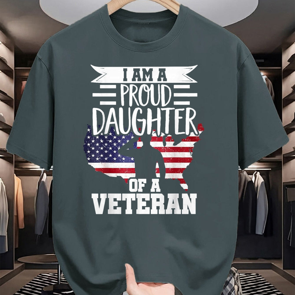 Proud Veteran Shirt, Funny Veteran UnisexT-Shirt/Hoodie/Sweatshirt HLT00 - Proud Daughter Veteran Nothing Scares Patriotic Veterans Day T-Shirt, Women, Olive Green, Large