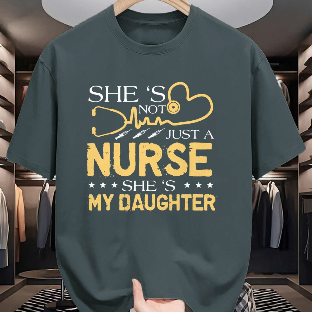 Funny Nurse Shirt, Nurse Unisex T-Shirt/Hoodie/Sweatshirt HLT00 - My Daughter Is A Nurse Proud Nurse's Mom Dad RN LPN Family T-Shirt
