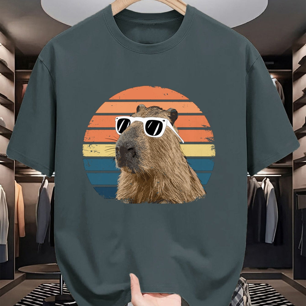 Cute Capybara Shirt, Funny Capybara Unisex T-Shirt/Hoodie/Sweatshirt HLT00 - Funny Capybara Vintage Long Sleeve T-Shirt