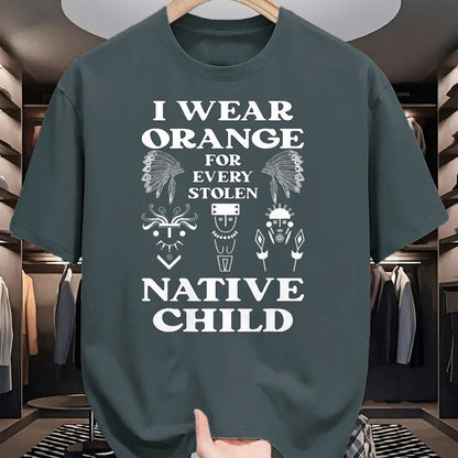 Native American T-Shirts, Vintage Native American Unisex T-Shirt/Hoodie/Sweatshirt HLT00 - I Wear Orange For Every American Native Child Indian Pride (3)