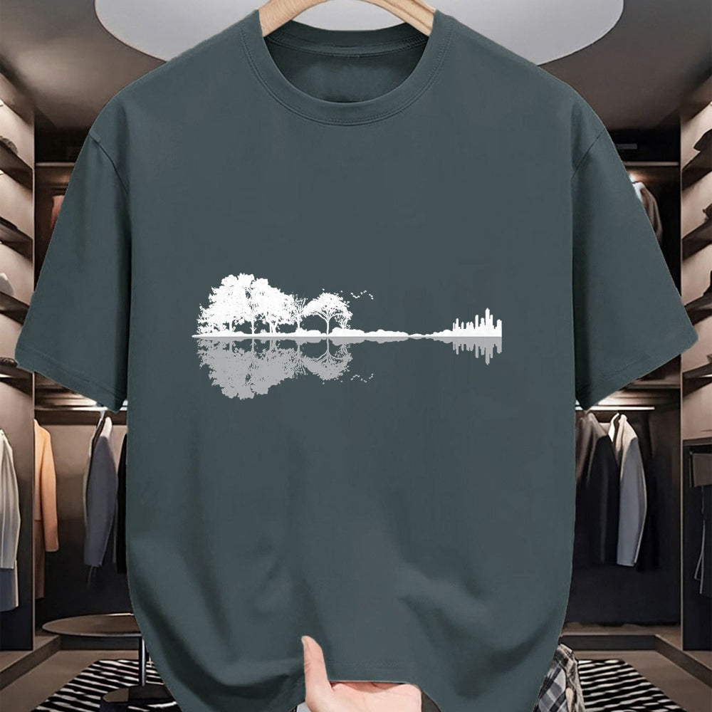 Guitar Lover Shirt, Funny Guitar UnisexT-Shirt/Hoodie/Sweatshirt HLT00 - Retro Forest Funny Nature Guitar Classic Music T-Shirt