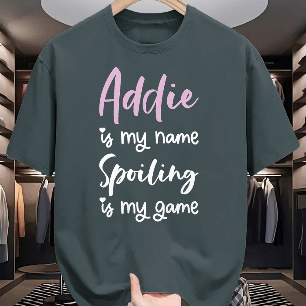 Best Wife Shirt, Wife and Husband Unisex T-Shirt/Hoodie/Sweatshirt HLT00 - Addie Name Personalized Women Spoiled Girl Cute Pink Black T-Shirt