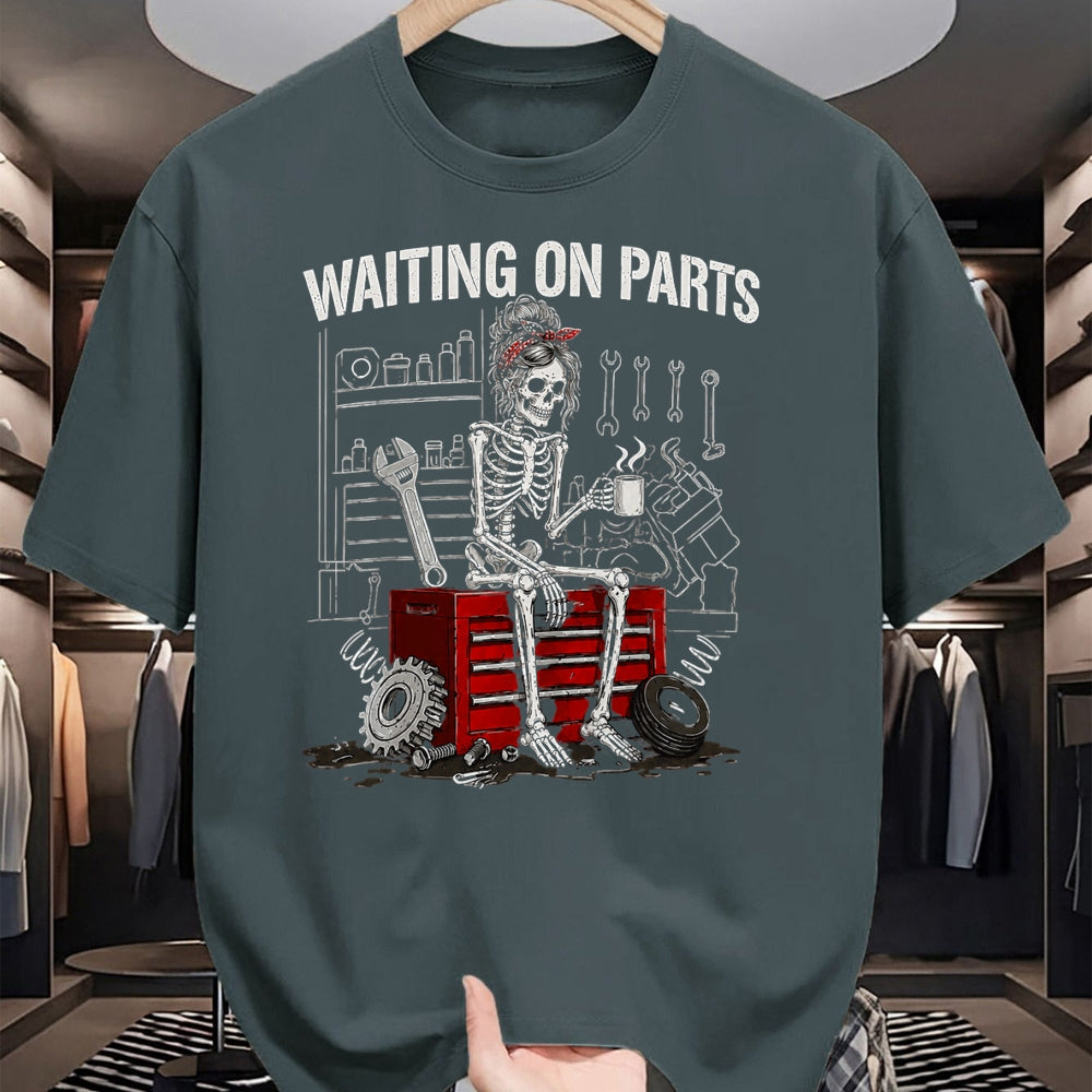 Best Mechanic Life Shirt, Funny Mechanic UnisexT-Shirt/Hoodie/Sweatshirt HLT00 - Funny Waiting On Parts Mechanic Skeleton Auto Repair Garage T-Shirt