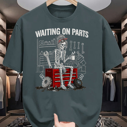 Best Mechanic Life Shirt, Funny Mechanic UnisexT-Shirt/Hoodie/Sweatshirt HLT00 - Funny Waiting On Parts Mechanic Skeleton Auto Repair Garage T-Shirt