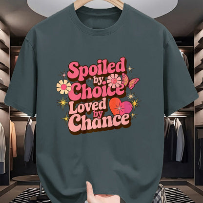 Best Wife Shirt, Wife and Husband Unisex T-Shirt/Hoodie/Sweatshirt HLT00 - Gift for wife T shirt, spoiled wife   Spoiled By Choice Loved By Chance Spoiled Wife Premium T-Shirt (1)