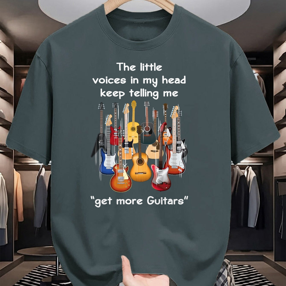 Guitar Lover Shirt, Funny Guitar UnisexT-Shirt/Hoodie/Sweatshirt HLT00 - The Voices in My Head Keep Telling Me to Get More Guitars T-Shirt