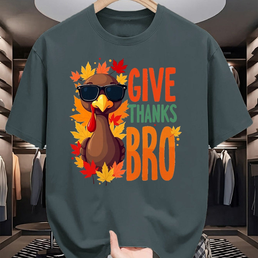 Best Thanksgiving Family Shirt , Funny Thanksgiving UnisexT-Shirt/Hoodie/Sweatshirt HLT00 - Give Thanks Bro Cute Turkey Toddler Thankful Thanksgiving T-Shirt, Men, Black, 3X-Large