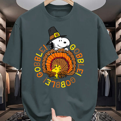 Best Thanksgiving Family Shirt , Funny Thanksgiving UnisexT-Shirt/Hoodie/Sweatshirt HLT00 - Peanuts Snoopy and Woodstock Thanksgiving Gobble T-Shirt