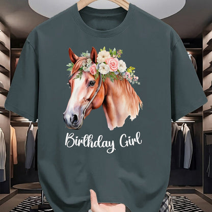 Best Horse Lover Shirt , Funny Horse UnisexT-Shirt/Hoodie/Sweatshirt HLT00 - Horse Birthday Girl Party Outfit Pony Daughter Granddaughter T-Shirt