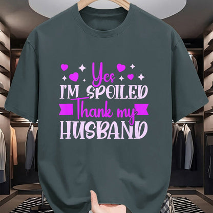 Best Wife Shirt, Wife and Husband Unisex T-Shirt/Hoodie/Sweatshirt HLT00 - Gift for wife T shirt, spoiled wife   Spoiled Wife I’M Spoiled Thank My Husband Funny Wife Tank Top